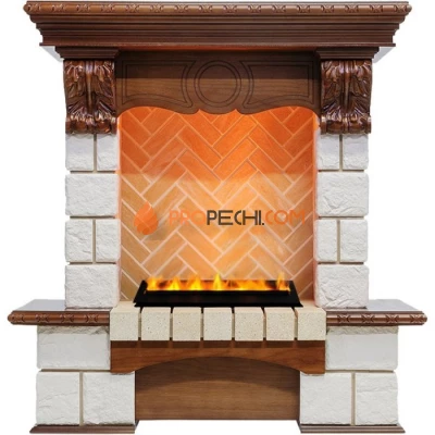 Каминокомплект Dimplex Pierre Luxe - Дуб / Шампань (Высота 975мм) с очагом Cassette 400 LNH-INT PS (без дров)