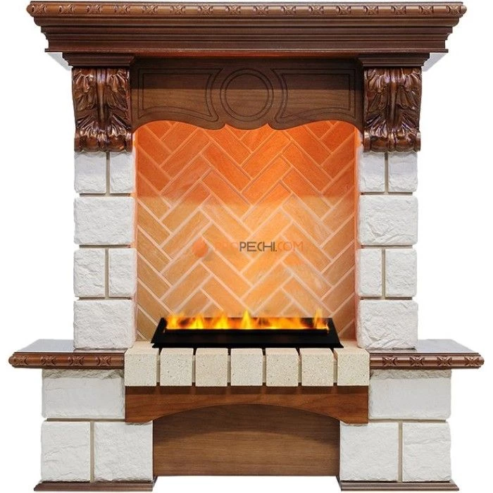 Каминокомплект Dimplex Pierre Luxe - Дуб / Шампань (Высота 975мм) с очагом Cassette 400 LNH-INT PS (без дров)