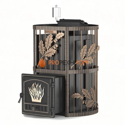 Дровяная печь для бани Эверест INOX 32 (281) Ковка (AISI 430)