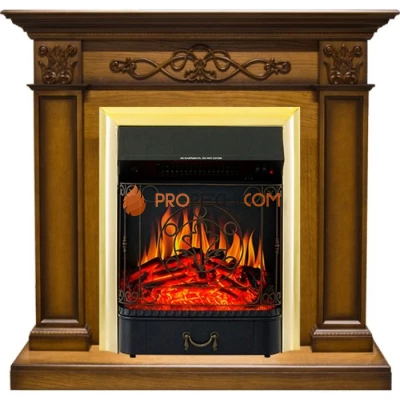 Каминокомплект Royal Flame Verona - Дуб антик с очагом Majestic FX Brass