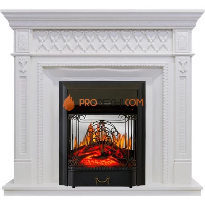 Каминокомплект Royal Flame Alexandria - Белый дуб с очагом Majestic FX M Black