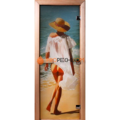 Дверь для бани DoorWood Фотопечать А013, 1800x600 мм