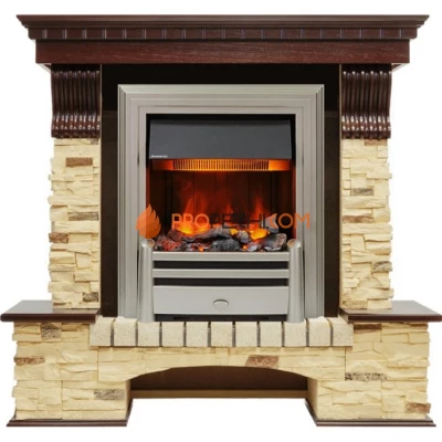 Каминокомплект Dimplex Pierre Luxe угловой - Темный дуб / Сланец (Высота 1005мм) с очагом Chesford