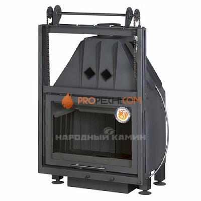 АЛЬФА 700 КB с контргрузом и черным шамотом