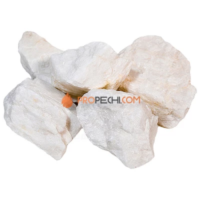 Камни для бани  Кварц белоснежно-белый колотый