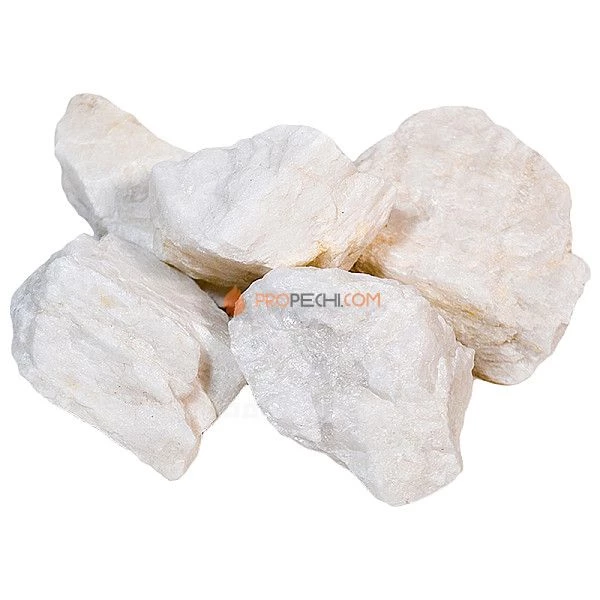 Камни для бани  Кварц белоснежно-белый колотый
