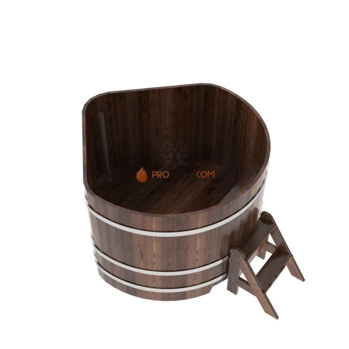 Купель BentWood угловая из мореной лиственницы 1,37х1,37