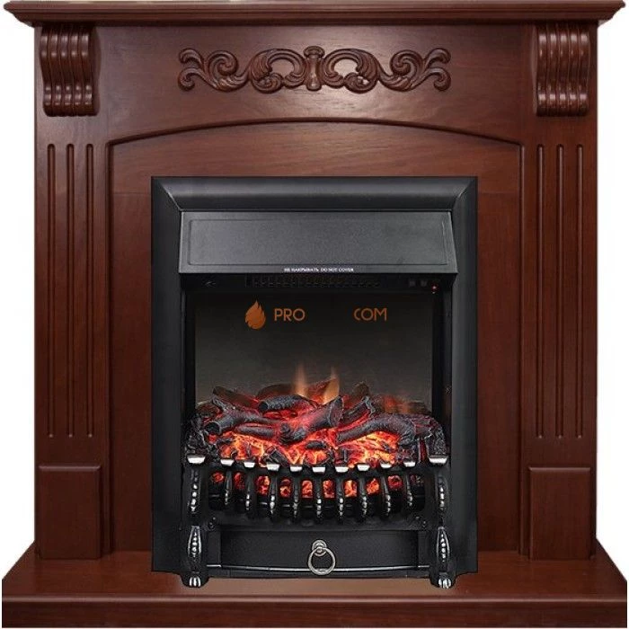 Каминокомплект Royal Flame Sorrento угловой - Орех с очагом Fobos FX Black