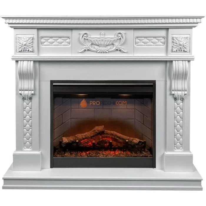 Каминокомплект Dimplex Corsica - Матовый белый с очагом Symphony 26 inch DF2608-INT