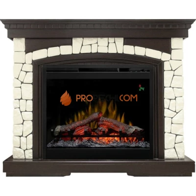 Каминокомплект Dimplex Glasgow - Темный дуб / Белый (Высота 1070 мм) с очагом Symphony 26 inch DF2624L-INT