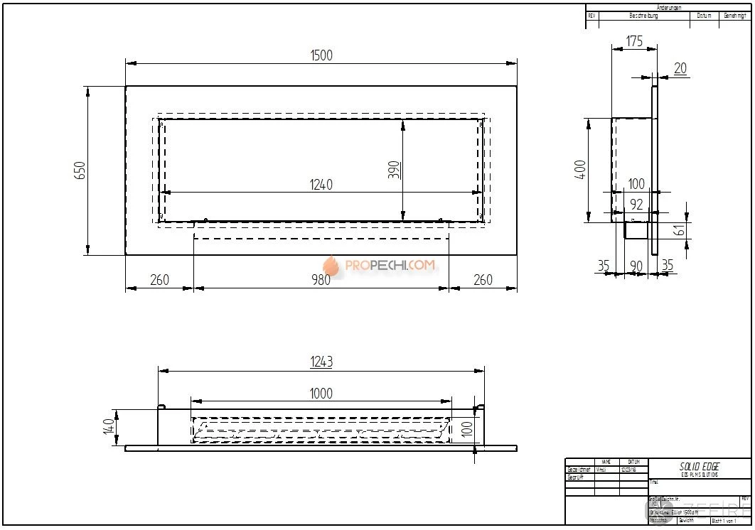 Биокамин Zefire Elliot 1500