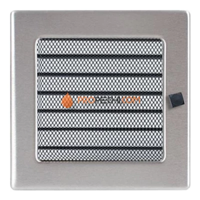 Вент.решетка 170х170 мм. нерж.  с жалюзи