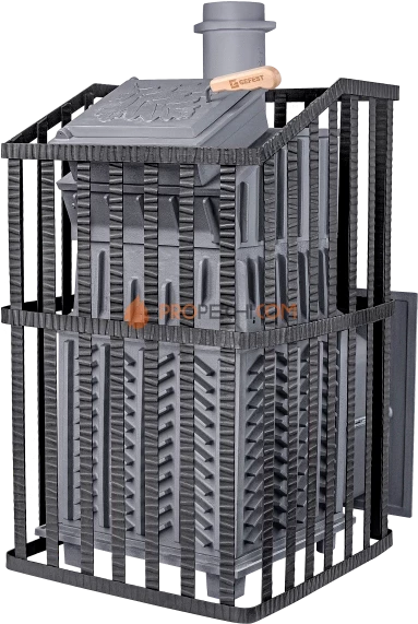 Чугунная банная печь Гефест Гром Ураган 30 П2