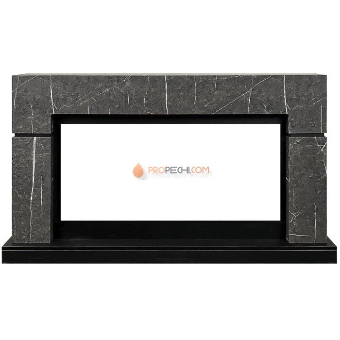 Каминокомплект Royal Flame Lindos 42 SFT - Серый мрамор (Ширина 1470мм) с очагом Vision 42 LOG LED