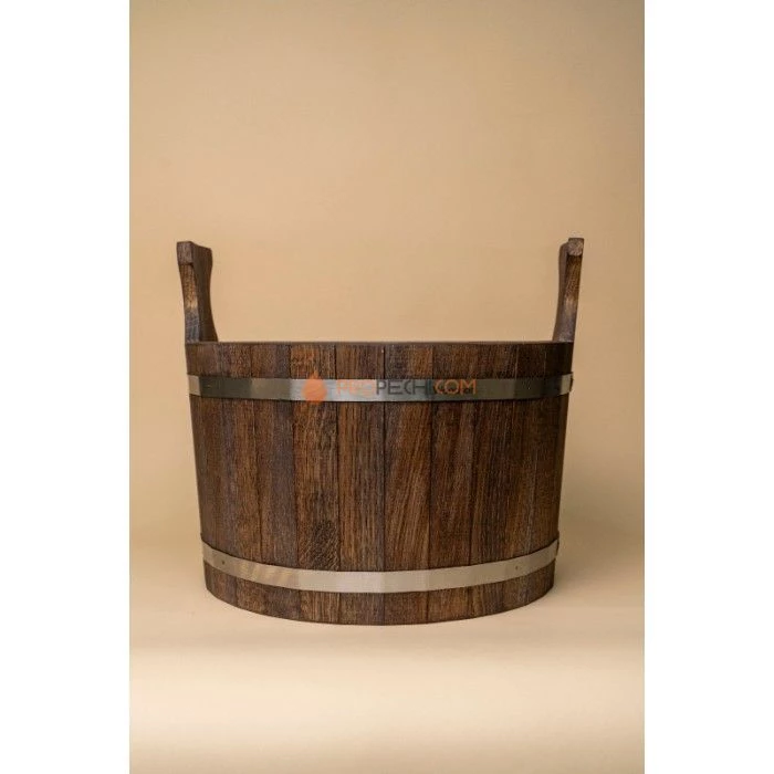 Шайка Woodson с нержавеющей вставкой, 17 л., дуб в темном