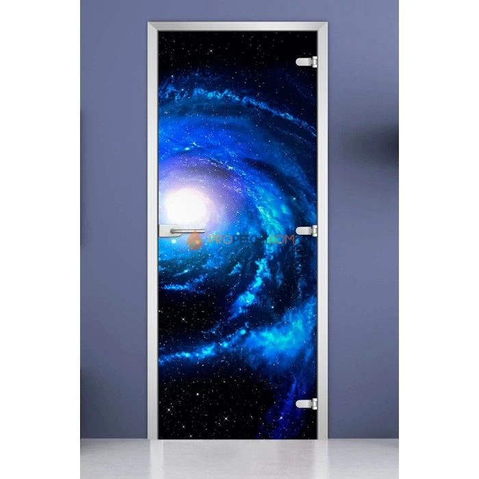 Стеклянная межкомнатная дверь DoorWood с фотопечатью Space-10, 2000х600 мм