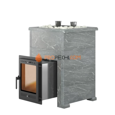 Дровяная печь для бани Эверест Steam Master 30 INOX Талькохлорит, S-40