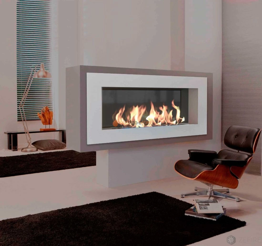 Биокамин Zefire Elliot 1500 белый со стемалитом