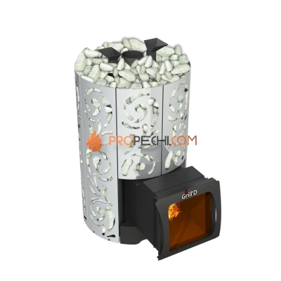 Дровяная печь для бани Grill’D Violet World Steel Long Window Max