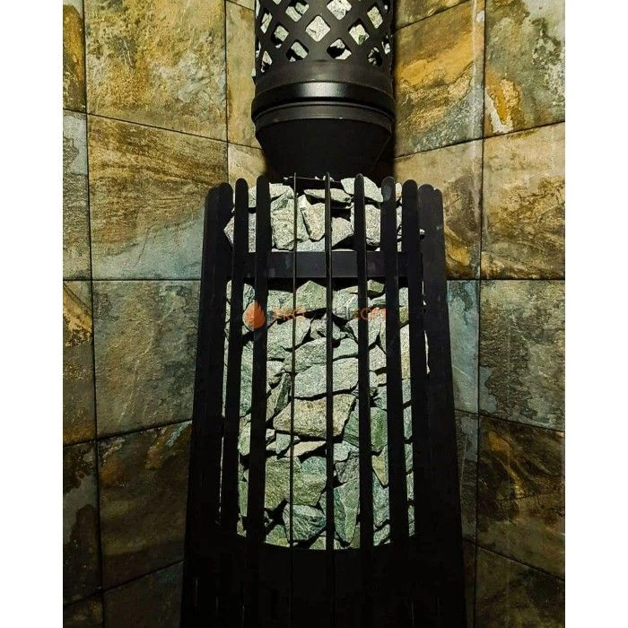 Дровяная банная печь Grill’D Cometa 180 Vega Short Stone Pro (Серпентинит)