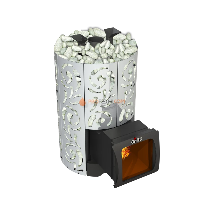 Дровяная печь для бани Grill’D Violet World Steel Long Window Max