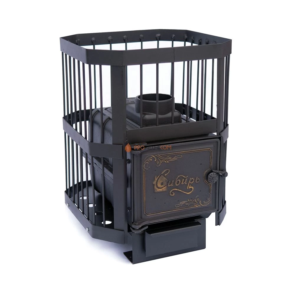 Чугунная банная печь "Сибирь-15" без выносного топочного канала