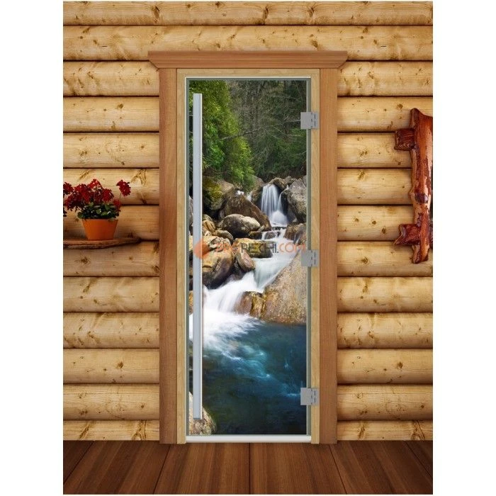 Дверь для бани DoorWood Престиж Фотопечать А100, 2000x800 мм