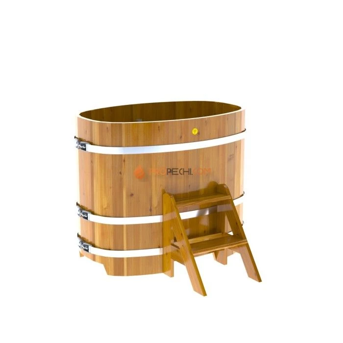 Купель BentWood овальная из натуральной лиственницы 0,76х1,16 Рустик