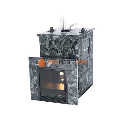 Дровяная печь для бани ИзиСтим Анапа М2 в полноценном кожухе из пироксенита