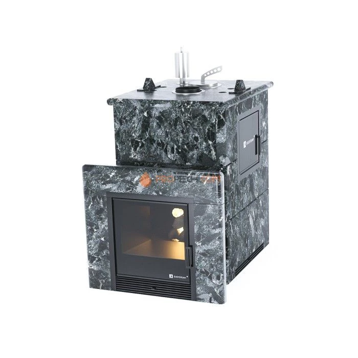 Дровяная печь для бани ИзиСтим Анапа М2 в полноценном кожухе из пироксенита