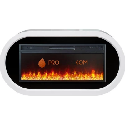 Каминокомплект Royal Flame Ellips - Белый с черным (ширина 1450 мм) с очагом Vision 42 LED