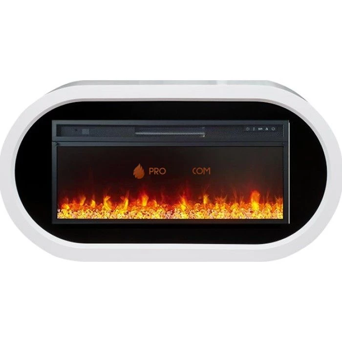 Каминокомплект Royal Flame Ellips - Белый с черным (ширина 1450 мм) с очагом Vision 42 LED