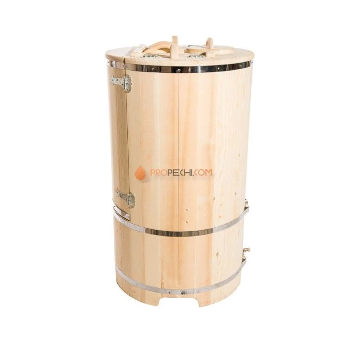 Фитобочка круглая НКЗ PREMIUM из кедра, диаметр 78 см, высота 130 см / 25 мм