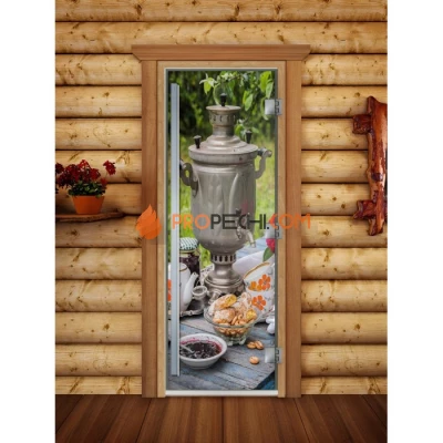 Дверь для бани DoorWood Престиж Фотопечать А077, 2000x800 мм