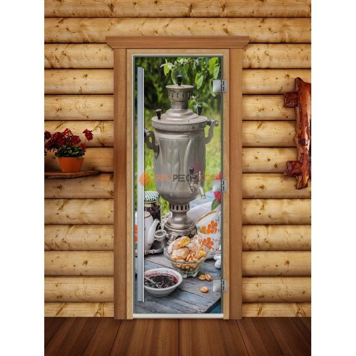 Дверь для бани DoorWood Престиж Фотопечать А077, 1900x700 мм