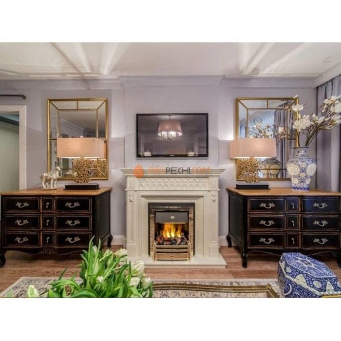 Электрокамин Dimplex Alexandria - Махагон коричневый антик с очагом Cavendish