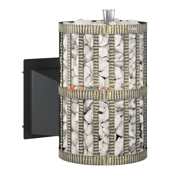 Дровяная печь для бани Везувий Скиф Парогенератор Ковка Панорама М