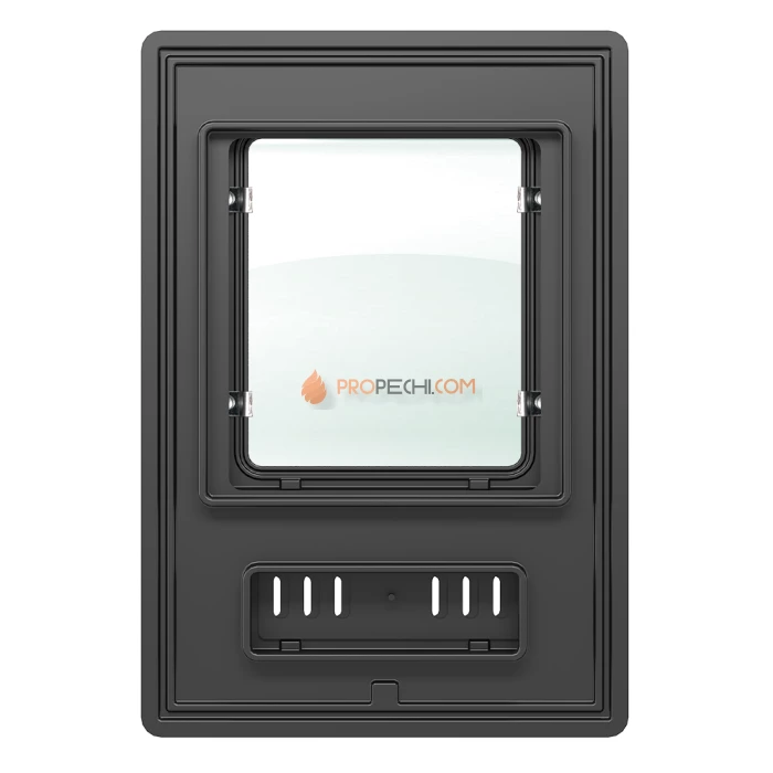 Дверка ASTON каминная 350 Антрацит