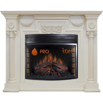 Каминокомплект Royal Flame London - Слоновая кость с патиной с очагом Dioramic 28 LED FX
