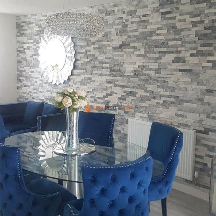 Панель Классик Кварцит Бело-серый (600х150мм) упак. (7шт/0,63м2)