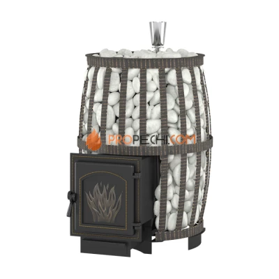 Чугунная печь для бани Везувий Легенда Русский пар Ковка 18 (271)