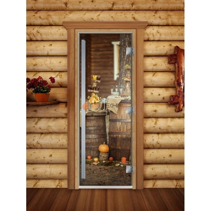 Дверь для бани DoorWood Престиж Фотопечать А073, 1900x700 мм
