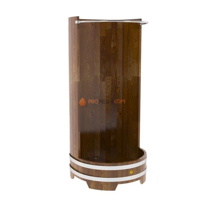 Душевая кабина BentWood с держателем для шторки (лиственница мореная сращенная)