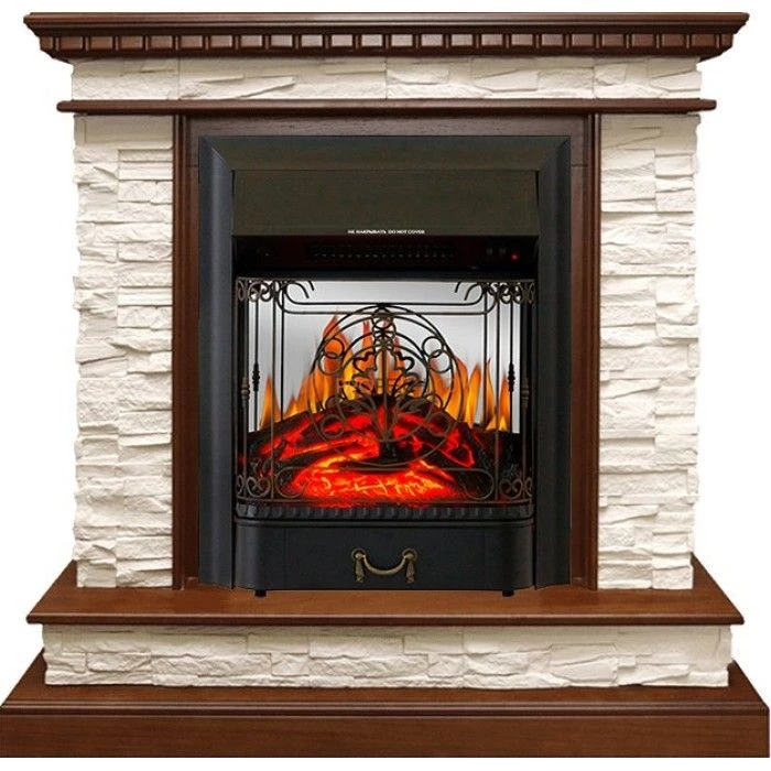Каминокомплект Royal Flame Calgary - Дуб / Сланец белый с очагом Majestic FX M Black