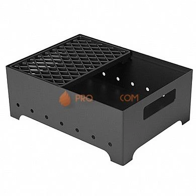 Мангал Везувий Турист №2 с решеткой чугунной "Стейк" на подставке