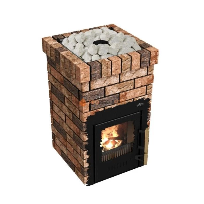 Дровяная банная печь Grill’D Violet Retro Short (Камень 20 кг)