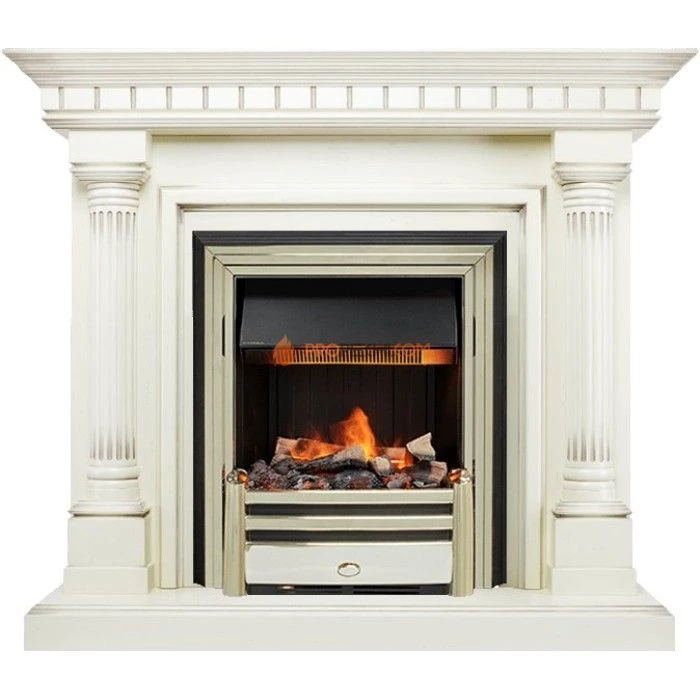 Каминокомплект Dimplex Dallas - Слоновая кость с патиной с очагом Cavendish