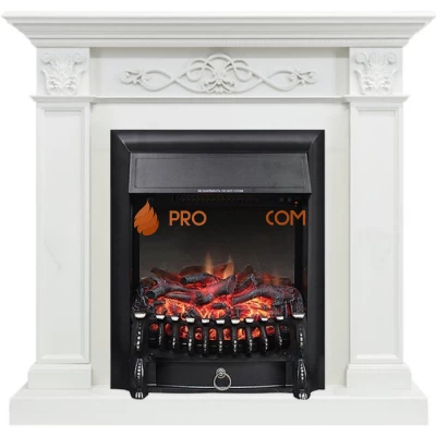 Каминокомплект Royal Flame Verona - Белый дуб с очагом Fobos FX Black