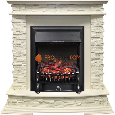 Каминокомплект Royal Flame Luzern - Слоновая кость с очагом Fobos FX Black
