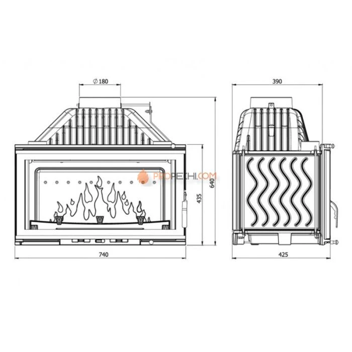 Каминная топка KAWMET W16